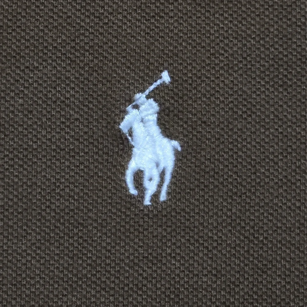 VTG 90s Polo Ralph Lauren Long Sleeve Polo Shirt Mens XLT Brown Pony Comfort